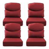 Belord patio deep seat cushion with 6-inch thickness, 24x24 inches, Olefin fabric, removable cover, available in 8 colors