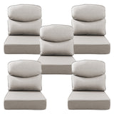 Belord patio deep seat cushion with 6-inch thickness, 24x24 inches, olefin fabric, and removable cover in various colors.