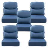 Belord patio deep seat cushion with 6-inch thickness, 24x24 inches, Olefin fabric, removable cover, in a vibrant color.