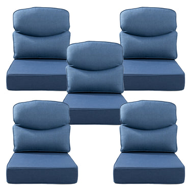 Belord patio deep seat cushion with 6-inch thickness, 24x24 inches, Olefin fabric, removable cover, in a vibrant color.