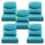 Belord patio deep seat cushion with 6-inch thickness, 24x24 inches, olefin fabric and removable cover in vibrant colors.