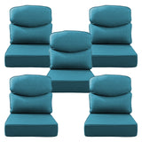 Belord patio deep seat cushion with 6-inch thickness, 24x24 inches, olefin fabric, removable cover, in vibrant colors