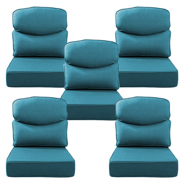 Belord patio deep seat cushion with 6-inch thickness, 24x24 inches, olefin fabric, removable cover, in vibrant colors