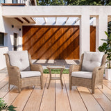 Belord 3-piece outdoor patio furniture set with lounge chairs and side table, perfect for outdoor seating and relaxation.