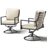 Set of 2 Luxury 360° Swivel Patio Dining Chairs - Belord