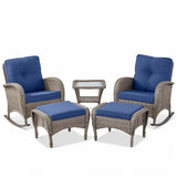 Rocking Chairs Set with Side Table and Ottoman, NDS Series - Belord