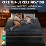 12 Inch Hybrid Mattress in Twin, Full, Queen, King - Medium Firm Support with Memory Foam and Springs - Belord