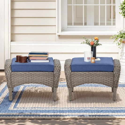 Outdoor Wicker Ottoman, NDS Series