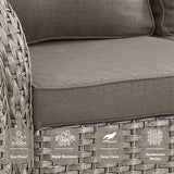 Patio Conversation Set 6-Piece with Glider Loveseat, Rocking Chairs, Side Table, and Ottoman, NDS Series - Belord