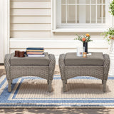 Outdoor Wicker Ottoman, NDS Series - Belord