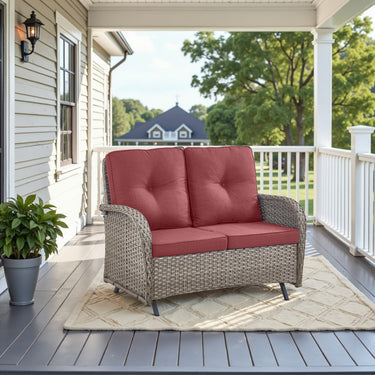 Outdoor Wicker Glider Loveseat, NDS Series - Belord