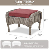 Outdoor Wicker Ottoman, NDS Series - Belord