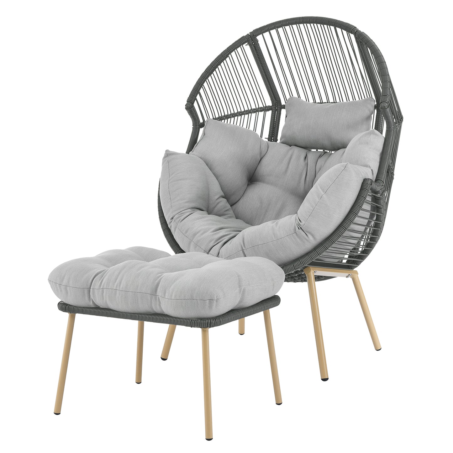 Save 60% - Egg Chair Set with Ottoman