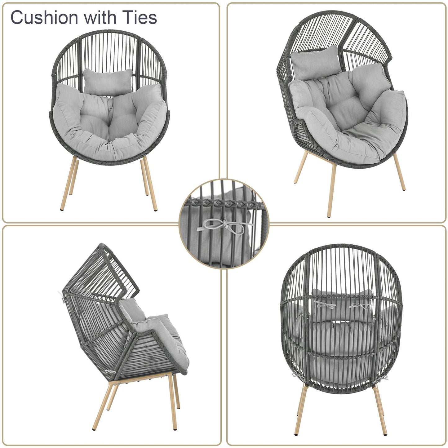 Save 60% - Egg Chair Set with Ottoman