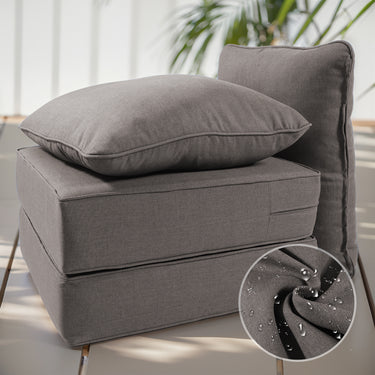 2 Set Outdoor Cushion, High Back and Deep Seating, 6" H x 24" W x 24" D - Belord