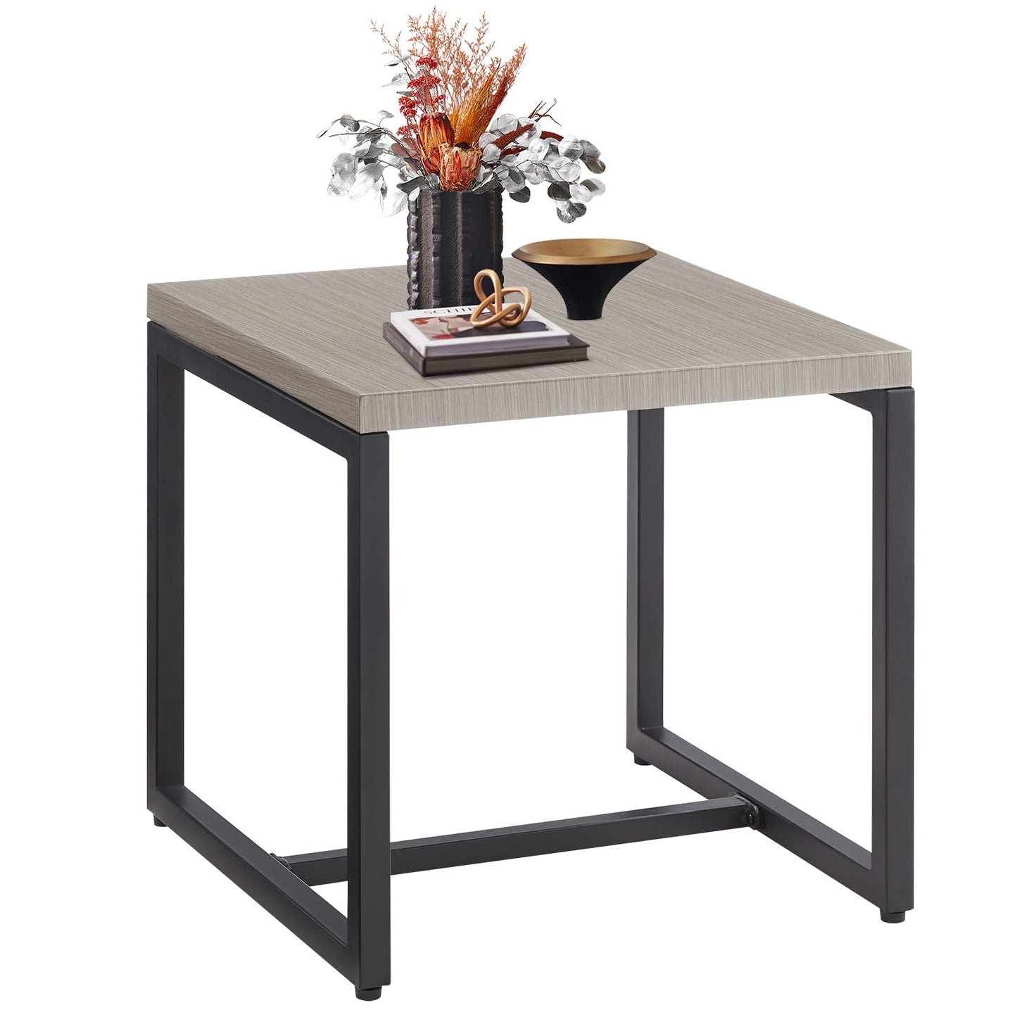 50 Lbs Rust-Resistant Metal Patio Side Table - Modern Square Design, GRS Series
