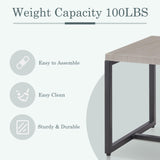 50 Lbs Rust-Resistant Metal Patio Side Table - Modern Square Design, GRS Series - Belord
