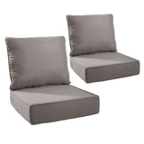 2 Set Outdoor Cushion, High Back and Deep Seating, 6" H x 24" W x 24" D - Belord