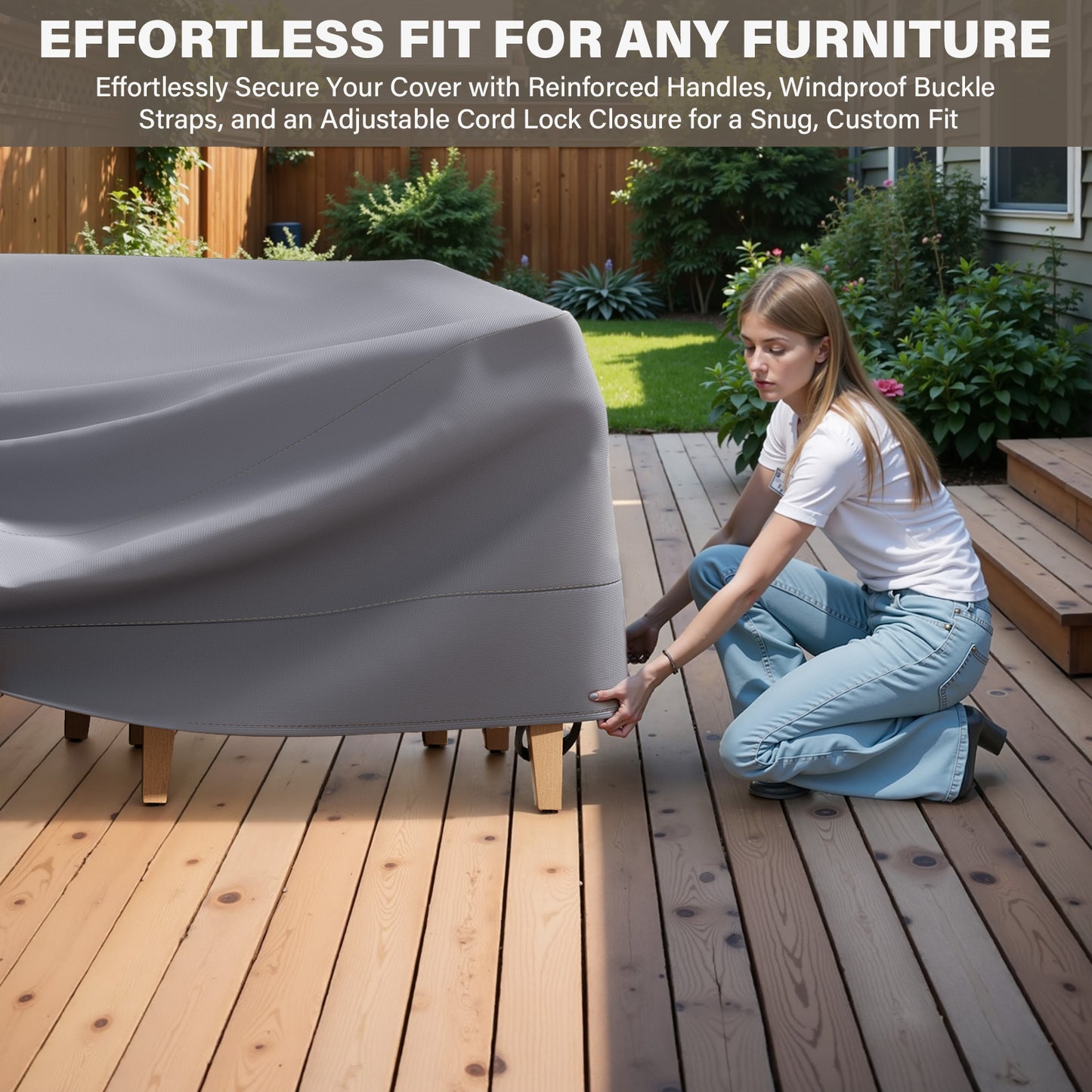 Patio Furniture Covers, 126 Inch L x 63 Inch W x 28 Inch H