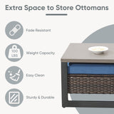 48" Outdoor Metal Coffee Table – Heat-Resistant, Rust-Proof & Hidden Storage, GRS Series - Belord