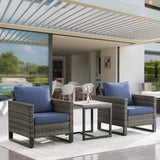 50 Lbs Rust-Resistant Metal Patio Side Table - Modern Square Design, GRS Series - Belord