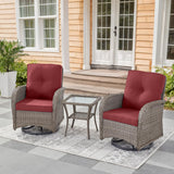 Save 50% - Swivel Glider Chairs Set with Side Table, NDS Series - Belord