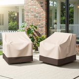 Belord patio furniture covers 2-pack, waterproof 600D material with mesh vents, fits 35.4-inch patio chairs, durable outdoor protection.