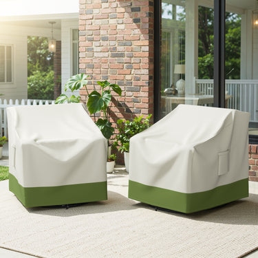 Belord 2-pack patio furniture covers for chairs, 35.4 inches, waterproof 600D fabric with mesh vents, protects outdoor chairs.