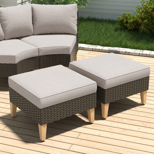 Save 70% - BLOC Premium | 2-Piece Wicker Ottomans