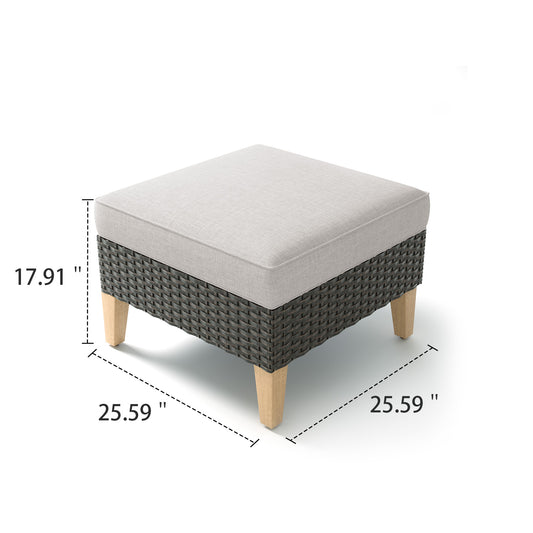 Save 70% - BLOC Premium | 2-Piece Wicker Ottomans