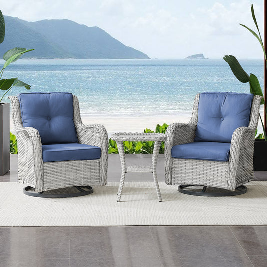 Save 60% - Swivel Glider Chairs Set with Side Table, NTC Series
