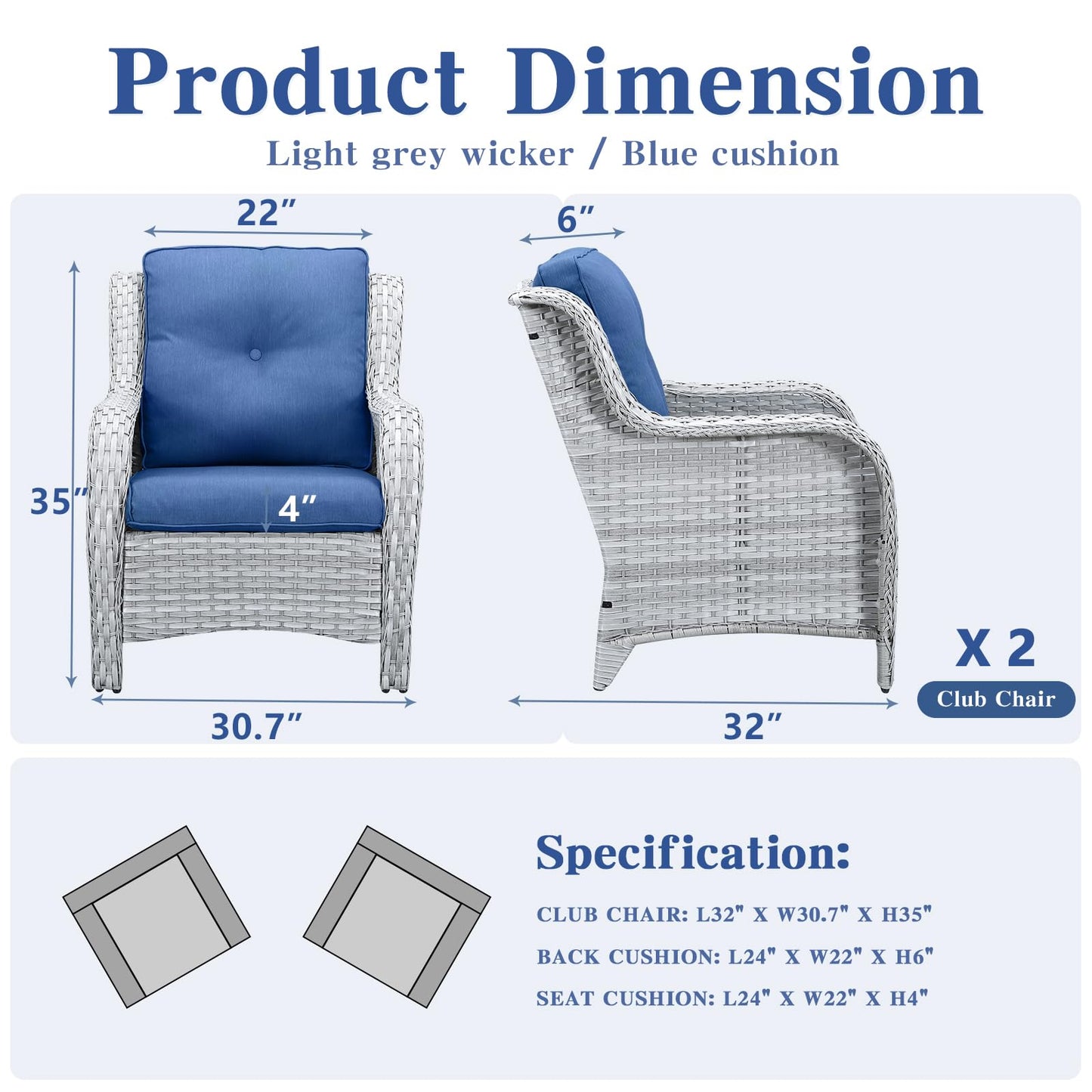 Save 57% - Outdoor 2-Piece Patio Chairs, NTC Series