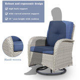 Swivel Glider Chairs Set with Side Table, NDS Series - Belord