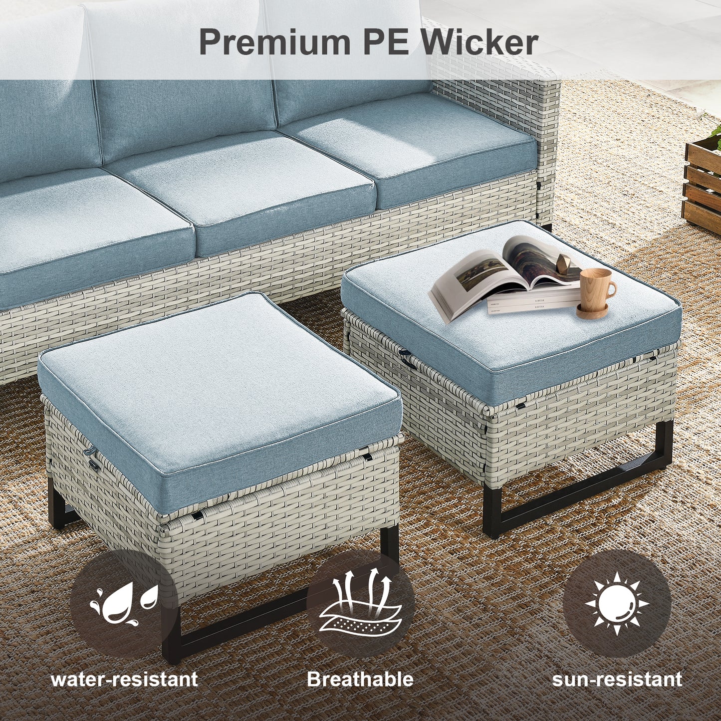 Save 40% - Outdoor 2-PC Ottoman, GRS Series