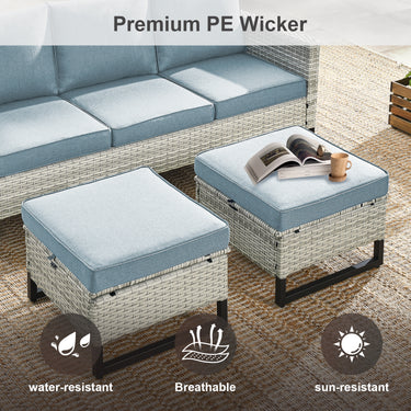 Save 50% - Outdoor 2-PC Ottoman, GRS Series - Belord