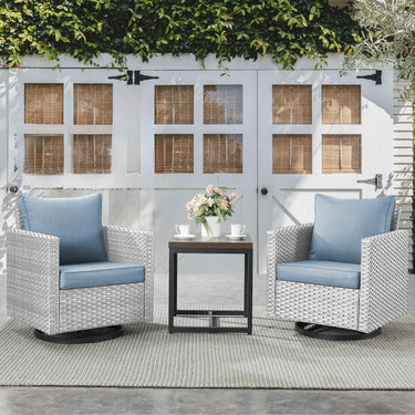 Swivel Glider Chairs Set with Side Table, GRS Series - Belord