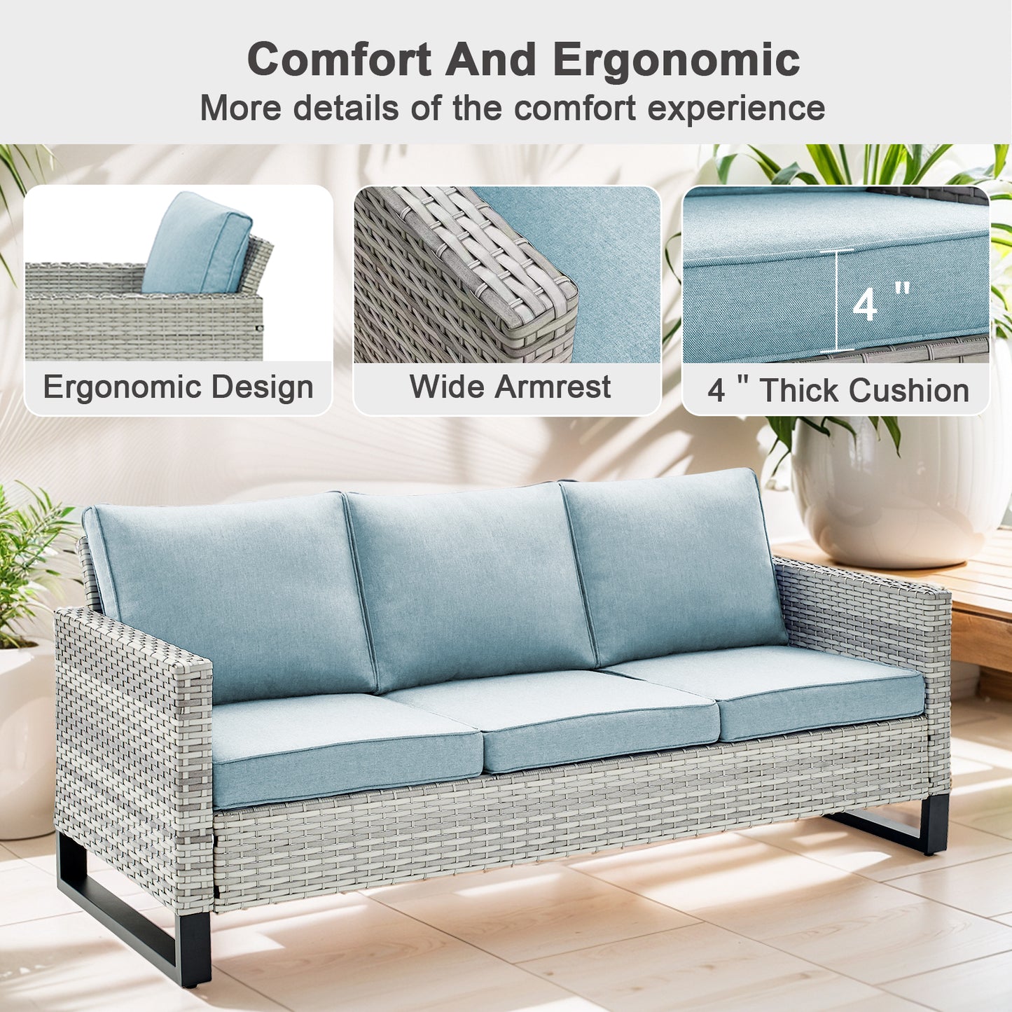 Save 60% - Outdoor Wicker Sofa, GRS Series