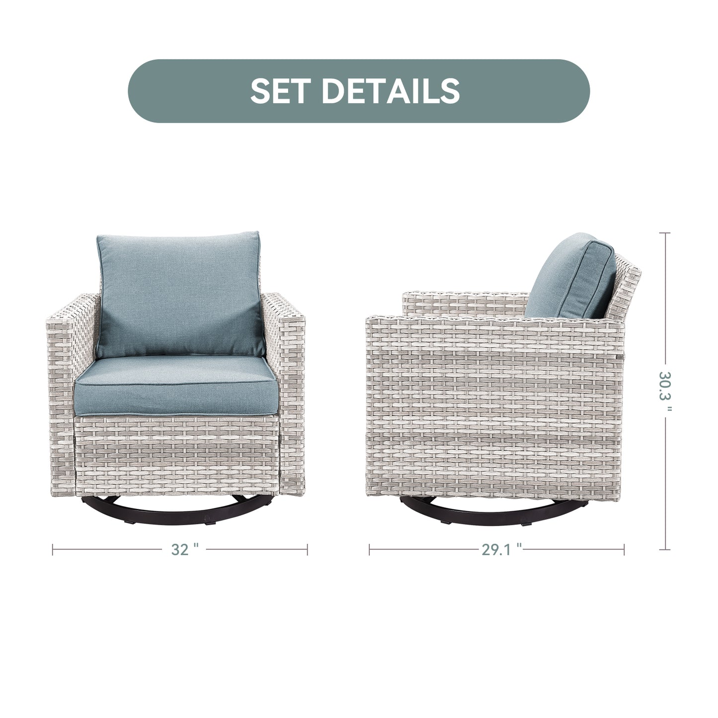 Save 30% - Outdoor Swivel Glider Chairs, GRS Series