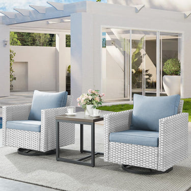 Swivel Glider Chairs Set with Side Table, GRS Series - Belord