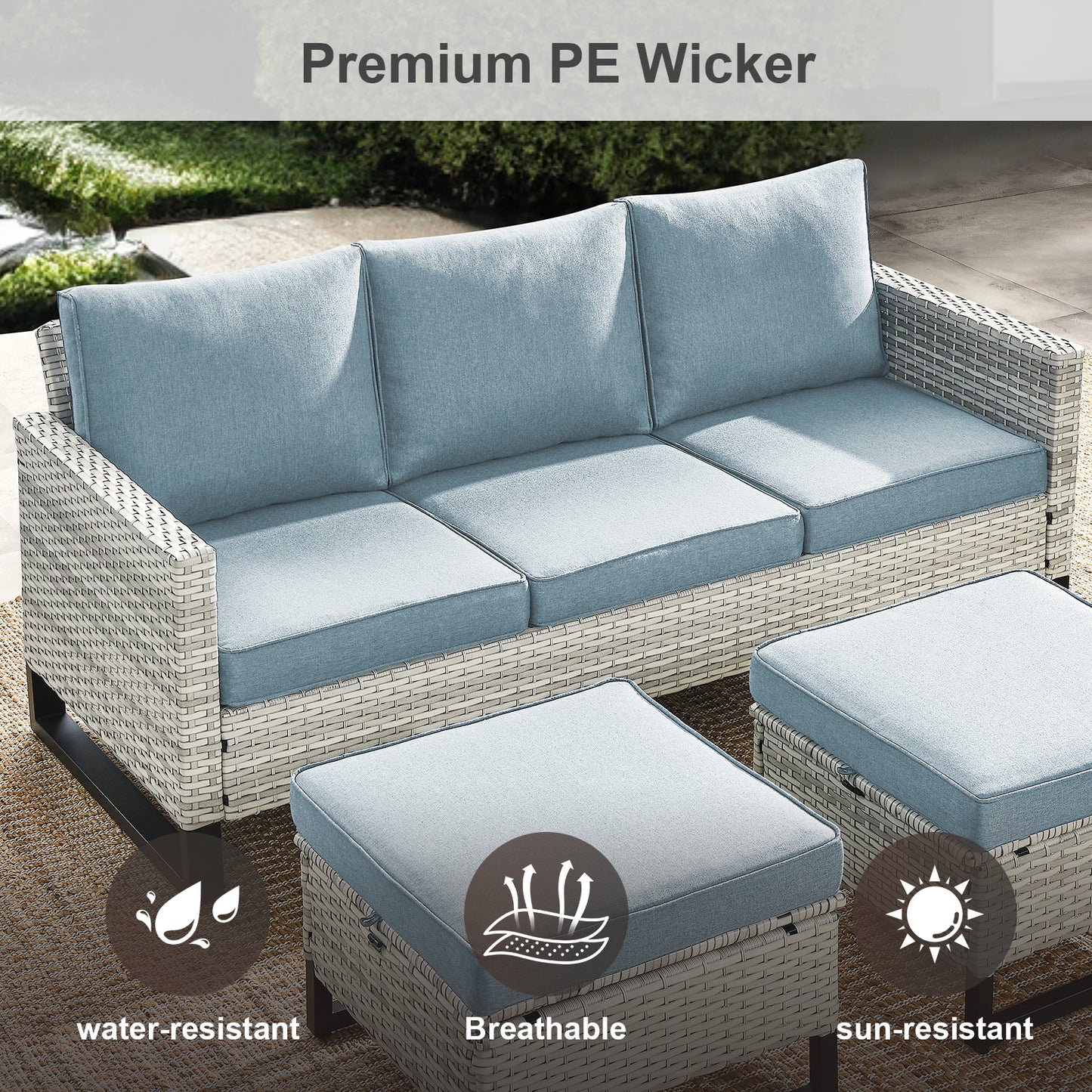 Save 60% - Outdoor Wicker Sofa, GRS Series