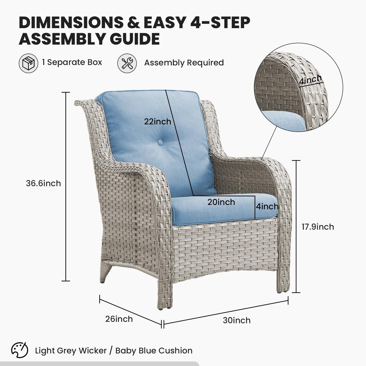 Save 57% - Outdoor 2-Piece Patio Chairs, NTC Series