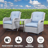 Swivel Glider Chairs Set with Side Table, NTC Series - Belord