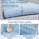 Swivel Glider Chairs Set with Side Table, NTC Series - Belord