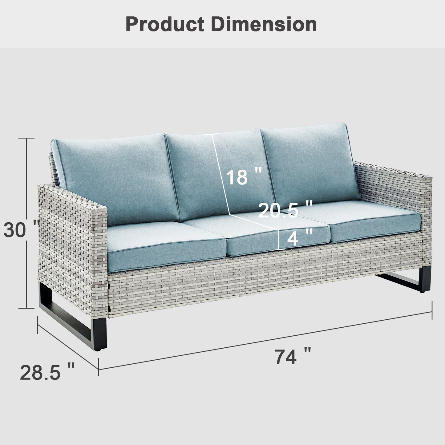 Save 60% - Outdoor Wicker Sofa, GRS Series