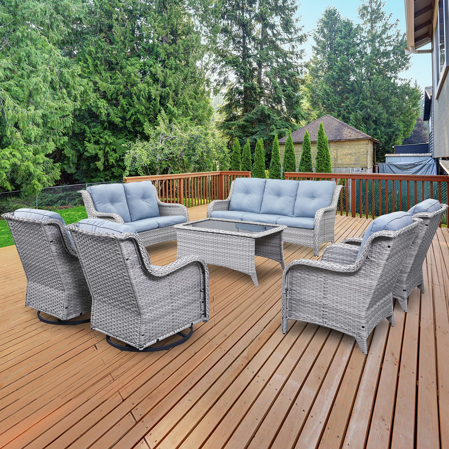 Save 50% - Outdoor PE Rattan Loveseat, NTC Series
