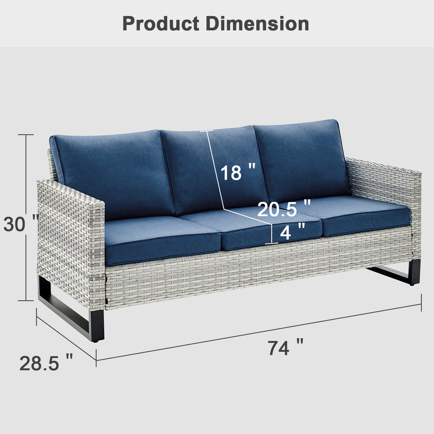 Save 60% - Outdoor Wicker Sofa, GRS Series