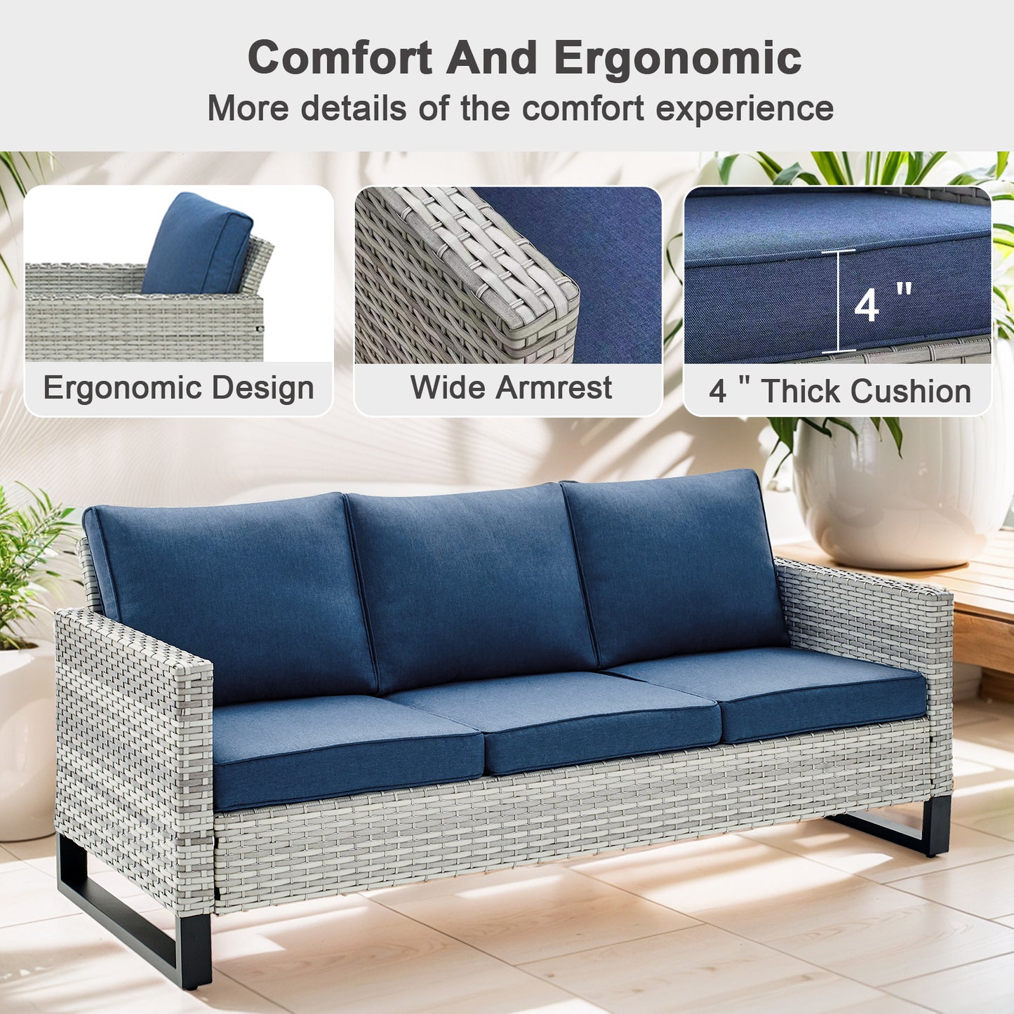 Save 60% - Outdoor Wicker Sofa, GRS Series