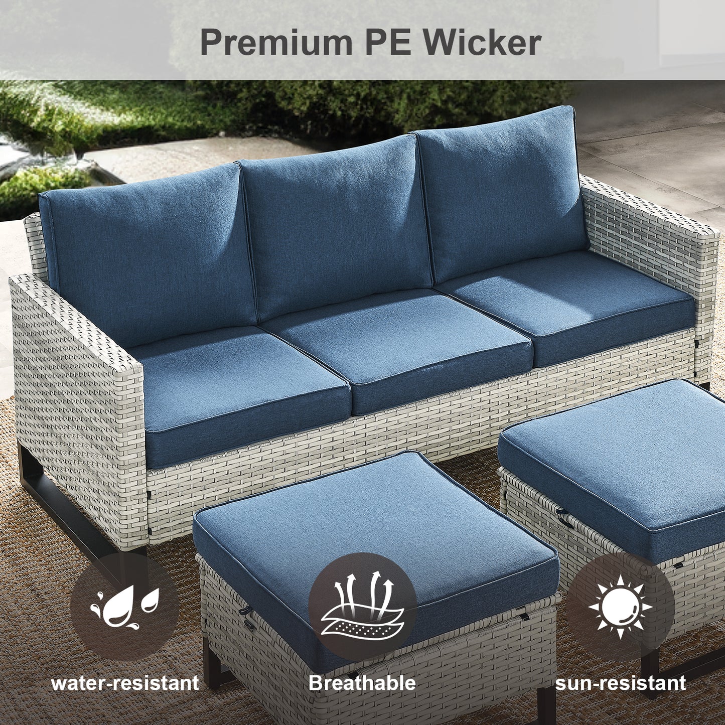 Save 60% - Outdoor Wicker Sofa, GRS Series