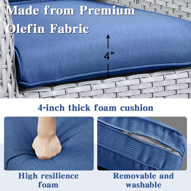 Swivel Glider Chairs Set with Side Table, NTC Series - Belord