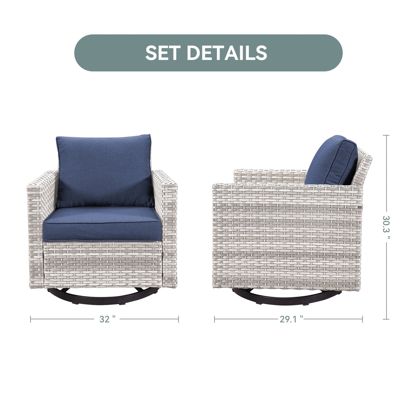 Save 30% - Outdoor Swivel Glider Chairs, GRS Series